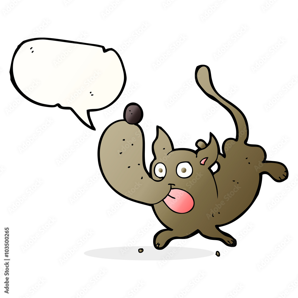 cartoon funny dog with speech bubble cartoon funny dog with speech bubble