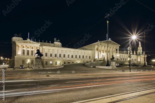 Fototapeta Naklejka Na Ścianę i Meble -  Vienna. Austria. Parliament of Austria - landmark in Vienna.