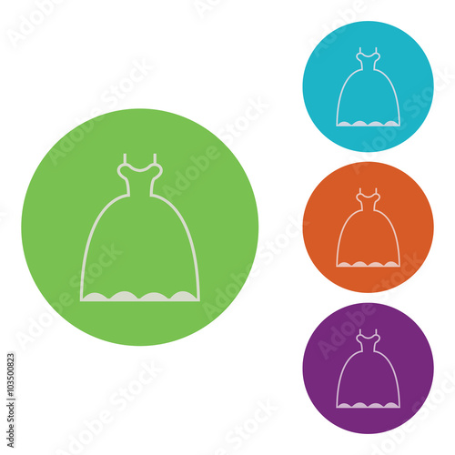 vector icon of woman s dress