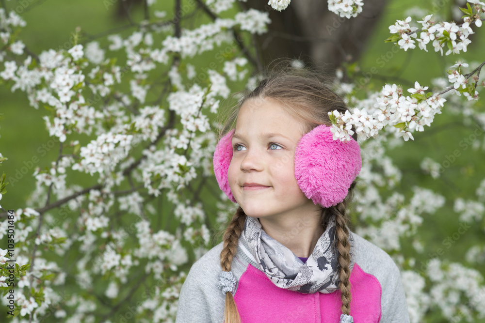 girl by springtime