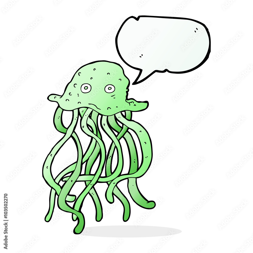 cartoon octopus with speech bubble cartoon octopus with speech bubble