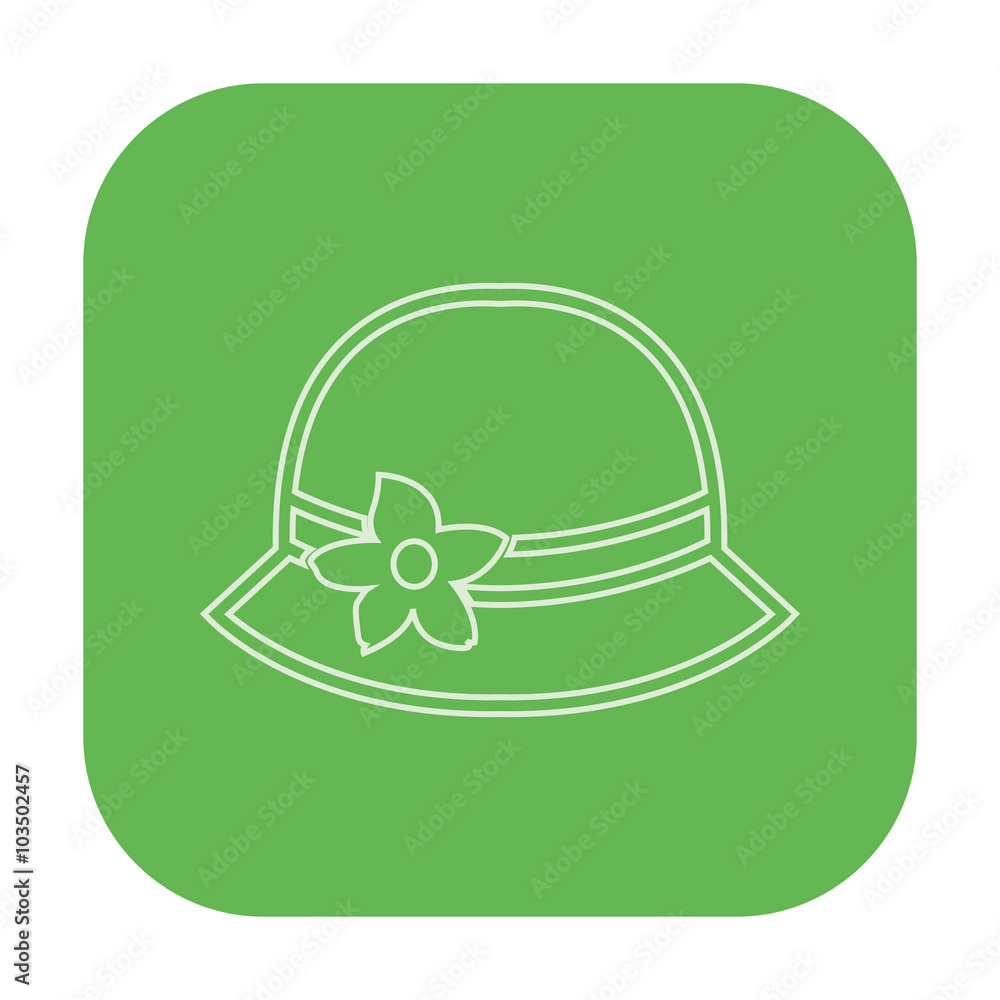 vector icon of  women's hat