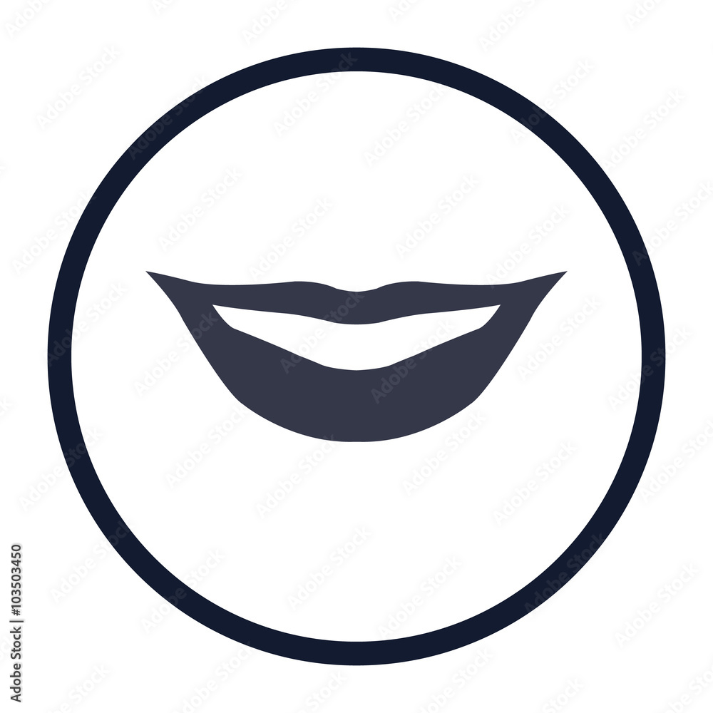 vector icons of modern female lips