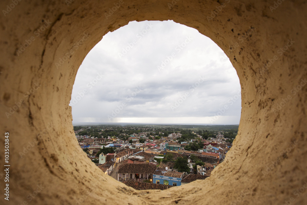 View of Trinidad, Cuba from up