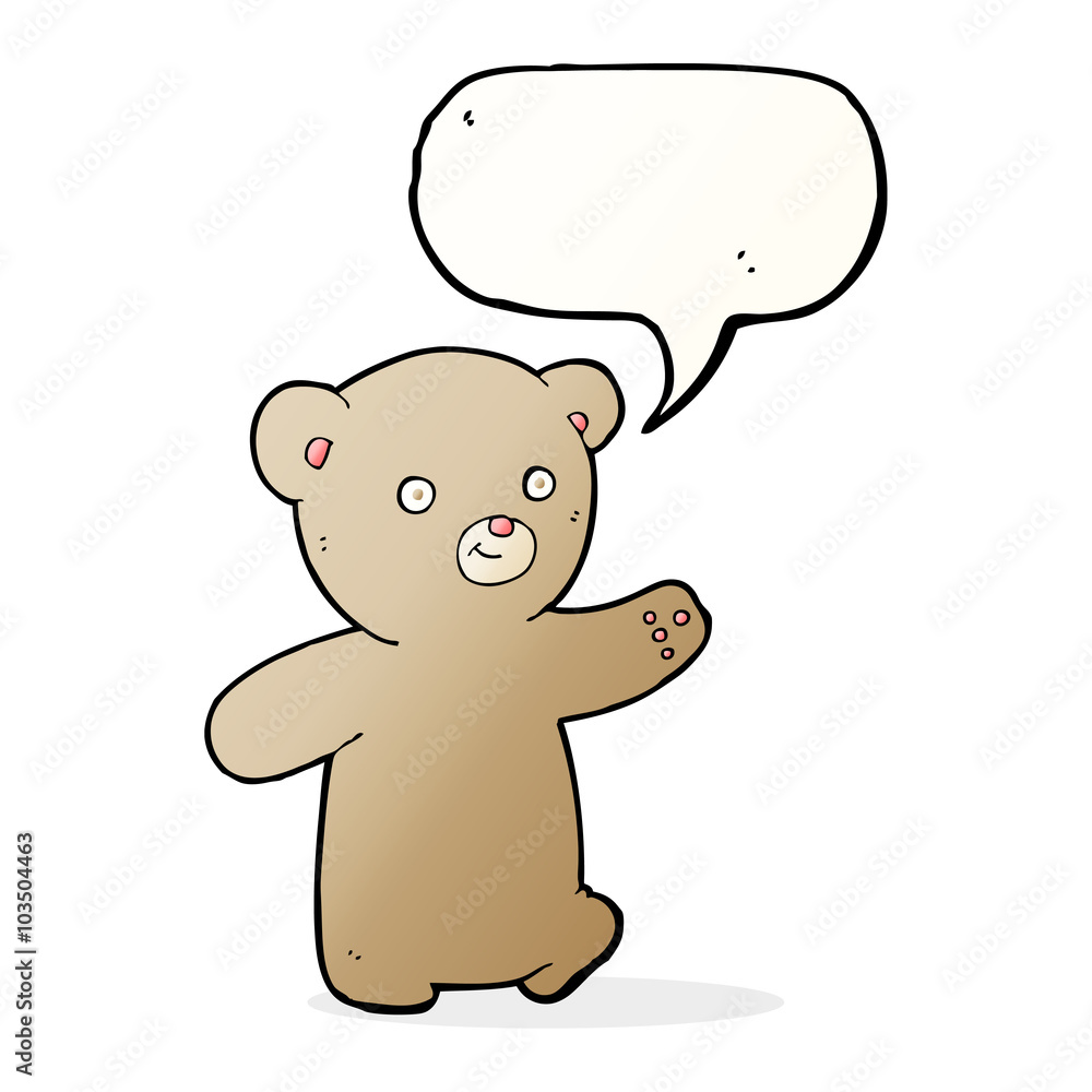 cartoon teddy bear with speech bubble cartoon teddy bear with speech bubble