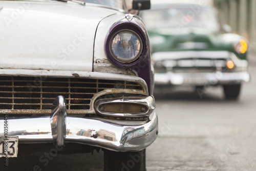 Front of old car on street of Havana, Cuba © danmir12