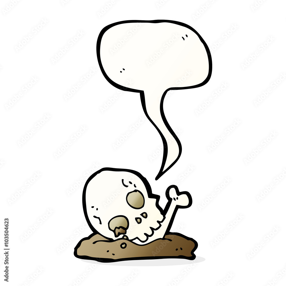 cartoon old bones with speech bubble cartoon old bones with speech bubble