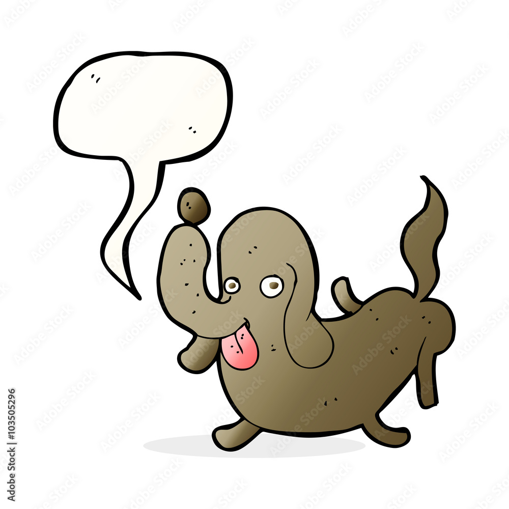 cartoon dog sticking out tongue with speech bubble cartoon dog sticking out tongue with speech bubble