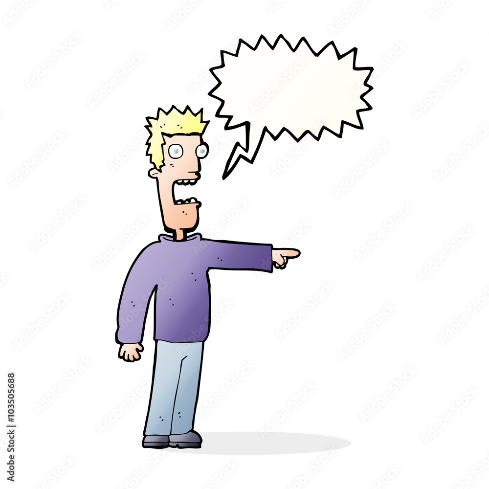cartoon terrified man with speech bubble cartoon terrified man with speech bubble