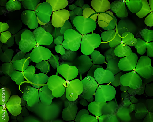 St. Patrick's Day greeting card with shamrock.
