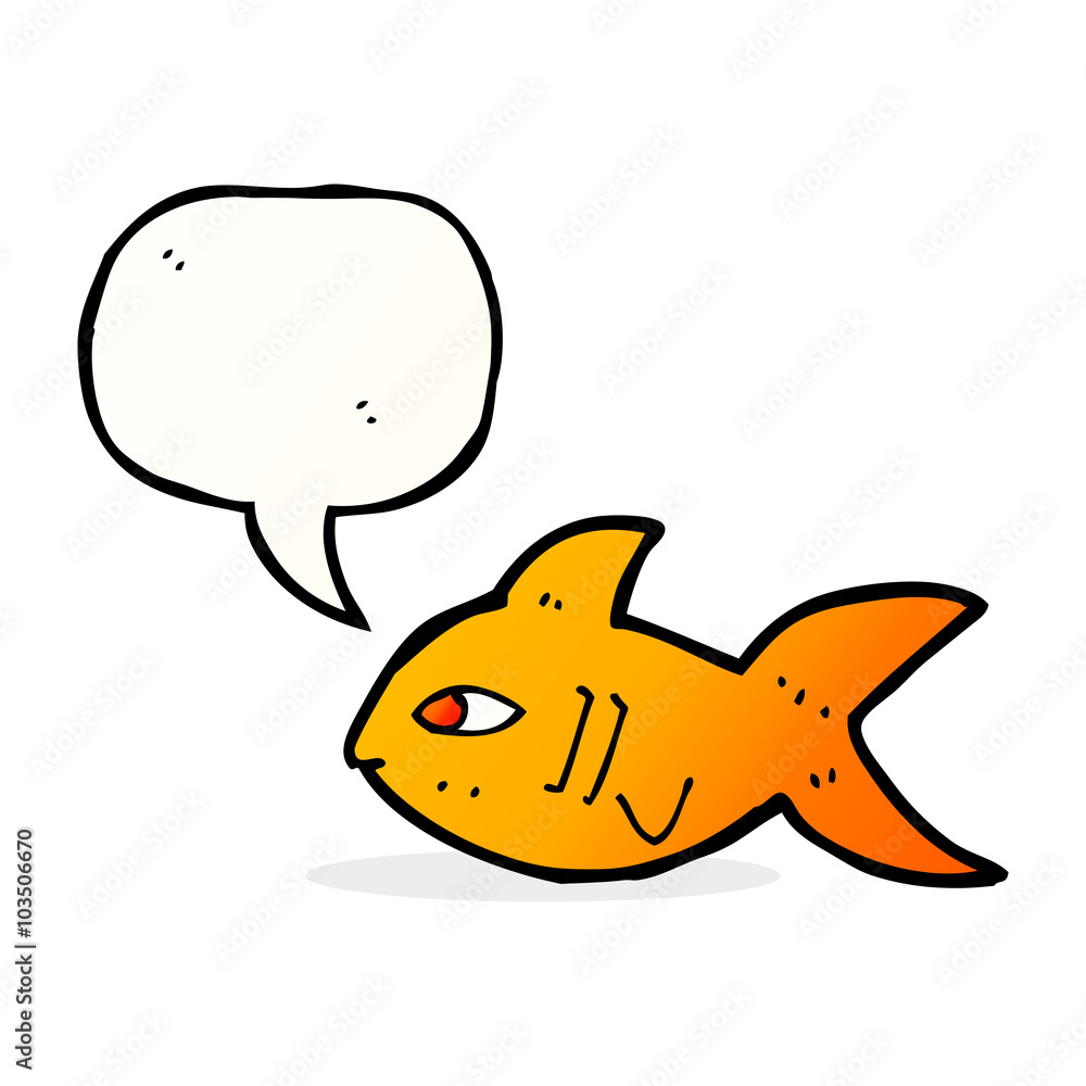 cartoon fish with speech bubble cartoon fish with speech bubble