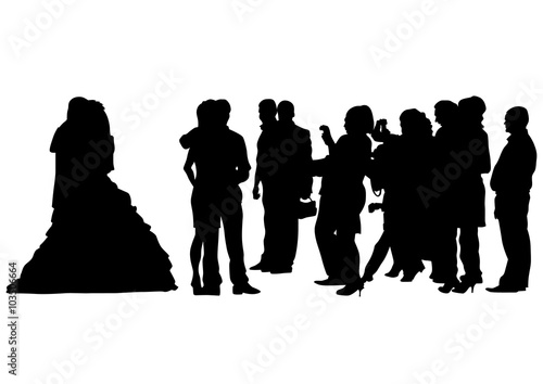 Couples people of wedding on white background