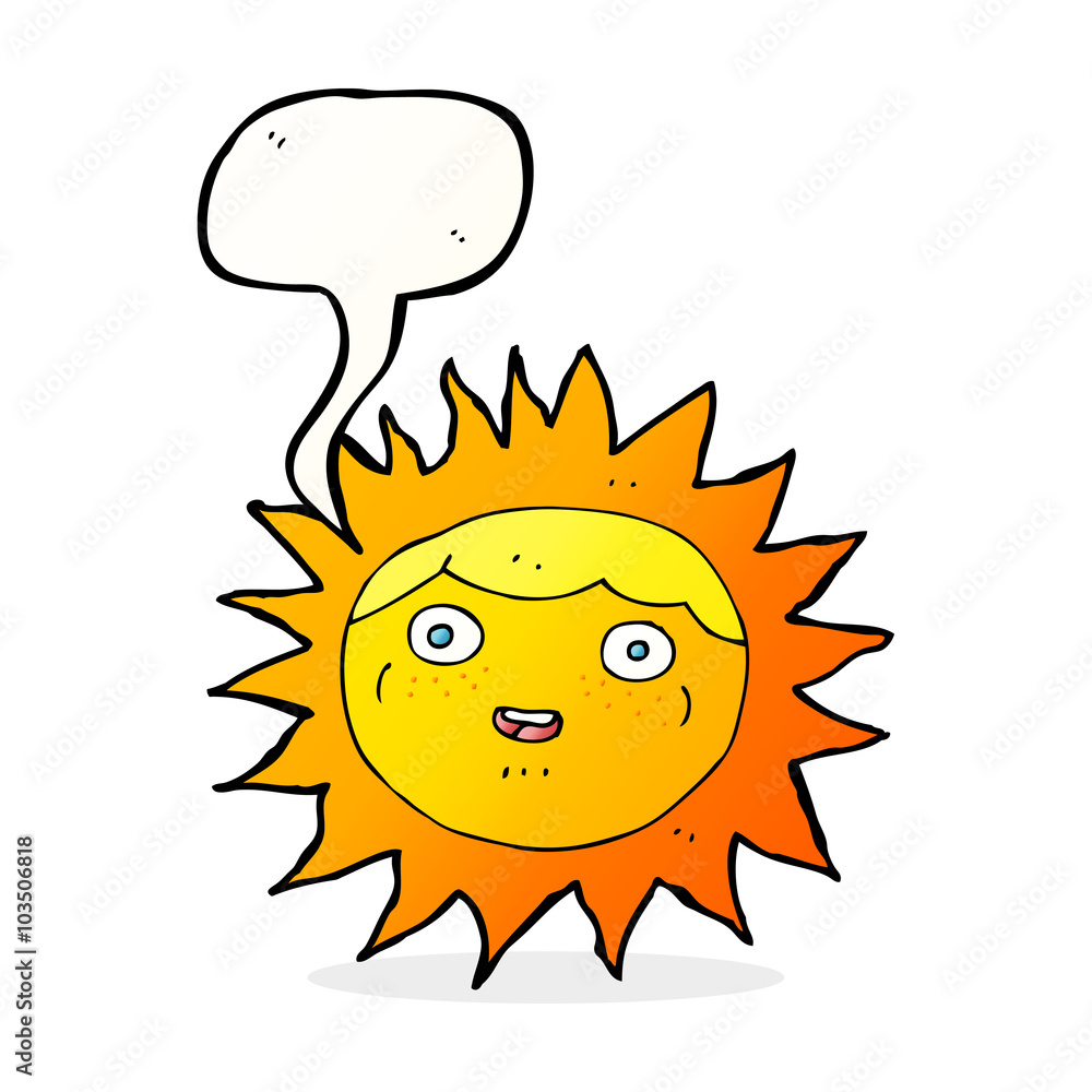 sun cartoon character with speech bubble sun cartoon character with speech bubble
