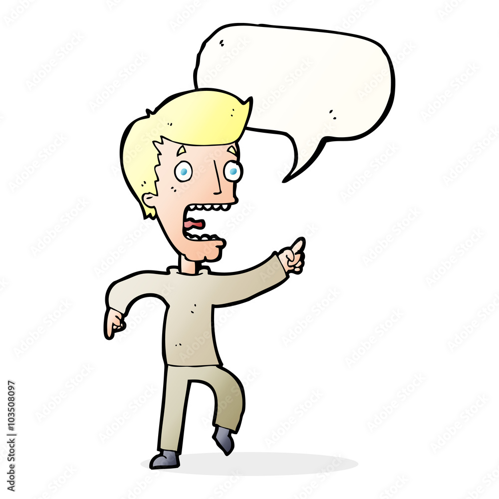 cartoon terrified man with speech bubble cartoon terrified man with speech bubble