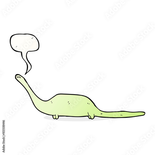 cartoon dinosaur with speech bubble