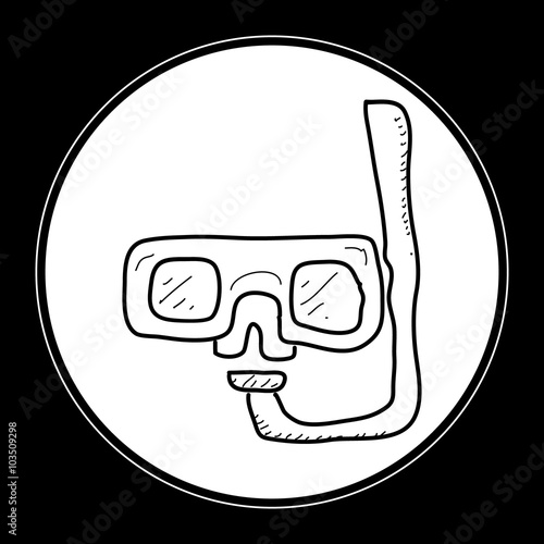 Simple doodle of a snorkel