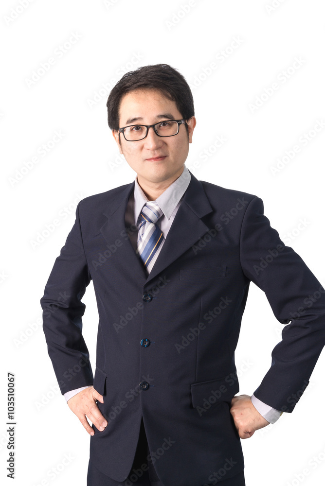 Happy and smiling Asian businessman in suit, business, people an Happy and smiling Asian businessman in suit, business, people an