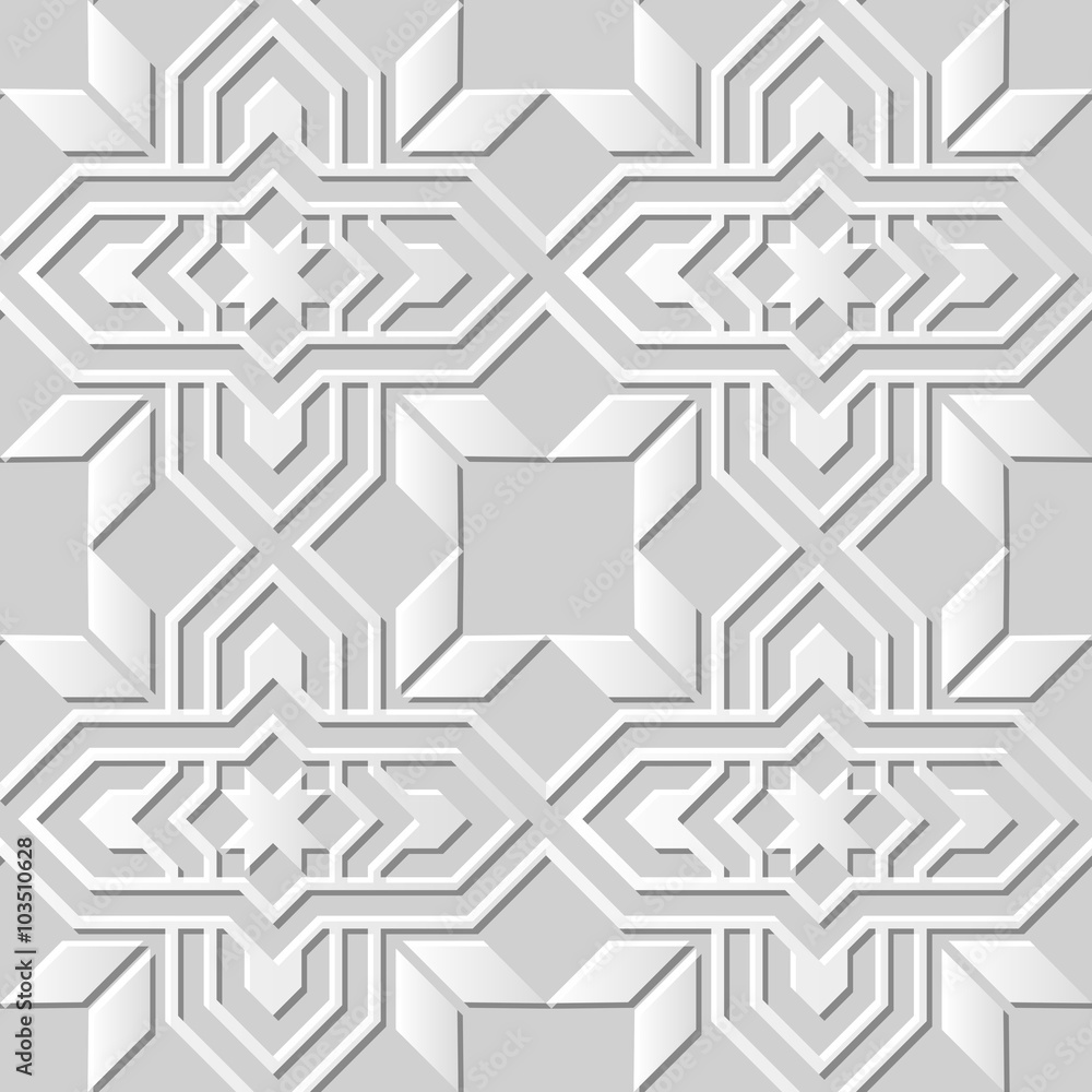 Vector damask seamless 3D paper art pattern background 020 Star Cross Frame
Vector damask seamless 3D paper art pattern background 020 Star Cross Frame
