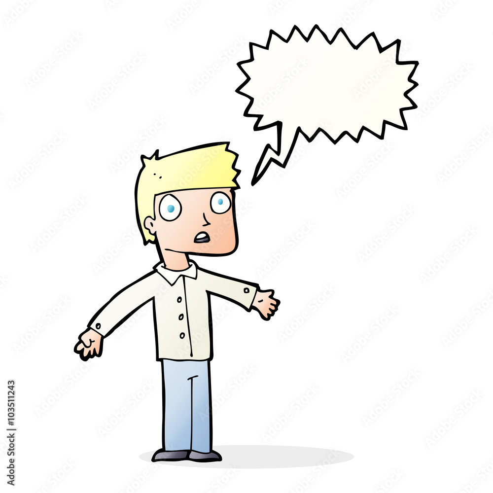 cartoon shocked man with speech bubble cartoon shocked man with speech bubble