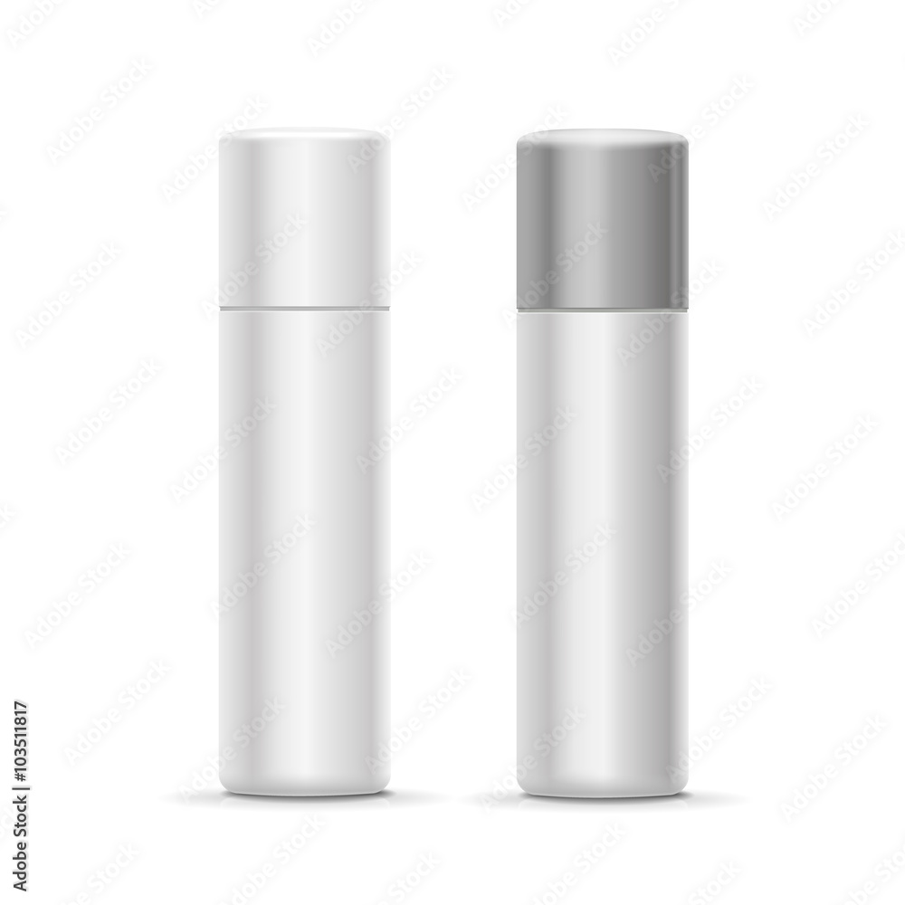 White and silver bottle spray cosmetic deodorant for perfume, freshener or hairspray. White and silver bottle spray cosmetic deodorant for perfume, freshener or hairspray.
