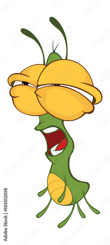 Fototapeta premium illustration of a funny Firefly. Cartoon