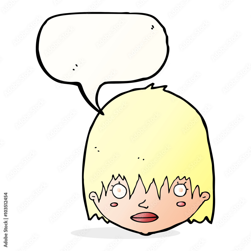 cartoon staring woman with speech bubble cartoon staring woman with speech bubble