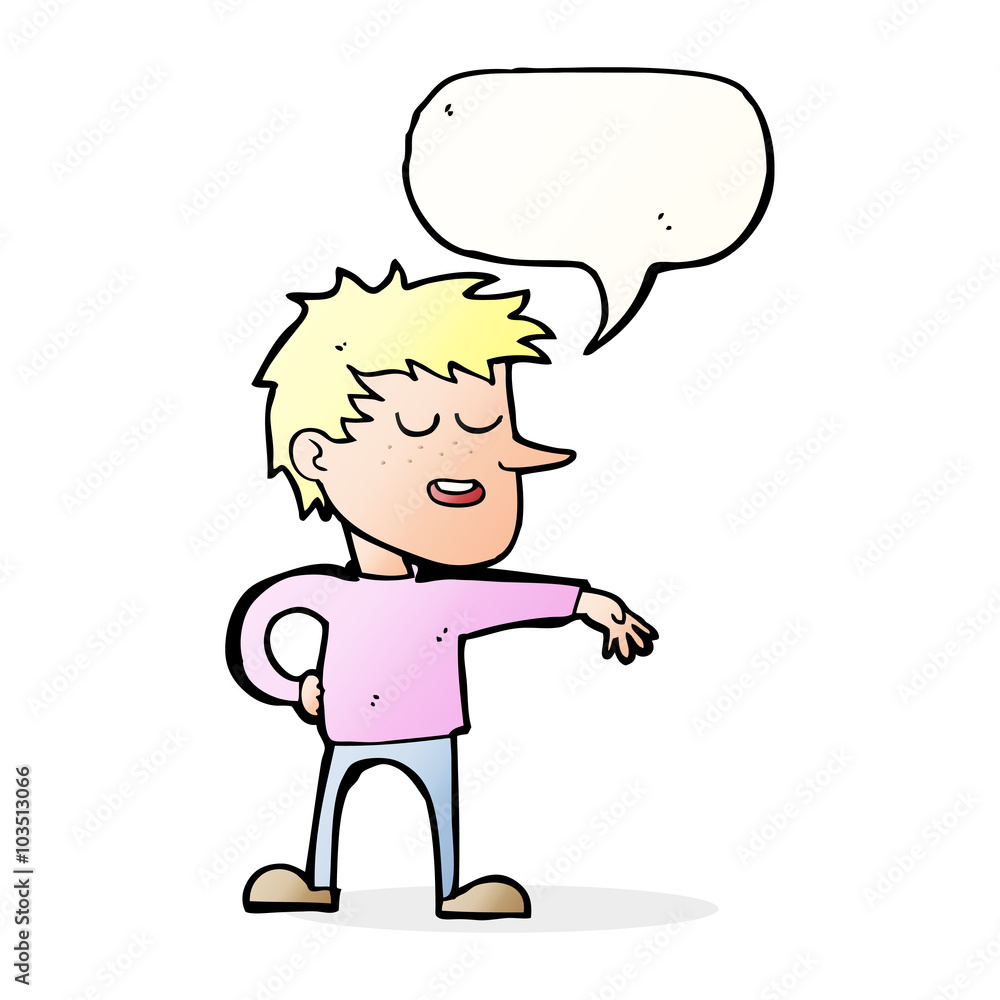 cartoon man making dismissive gesture with speech bubble cartoon man making dismissive gesture with speech bubble