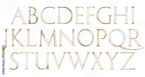 Modern Roman Classic Alphabet