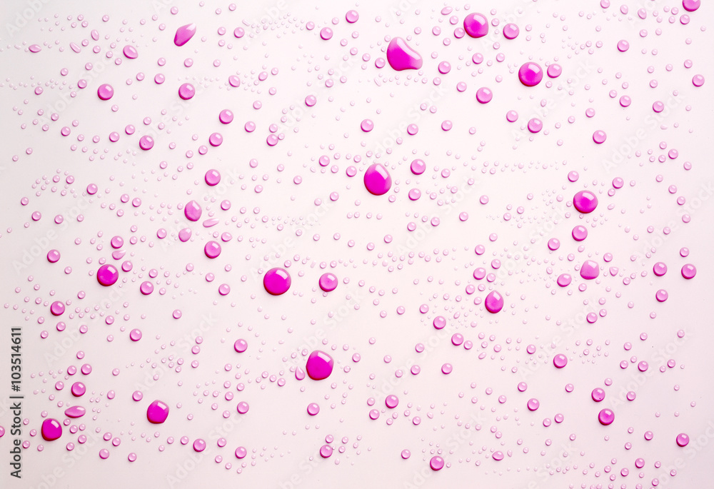 pink liquid drops