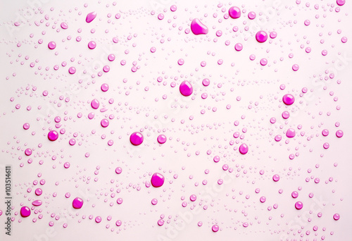 pink liquid drops