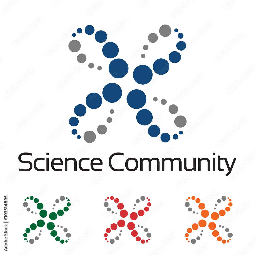 Abstract Science Group Community Logo Template