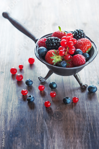 Summer berries in bowl