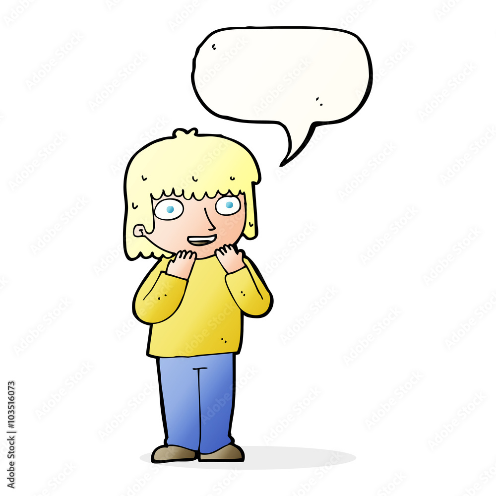 cartoon excited person with speech bubble cartoon excited person with speech bubble