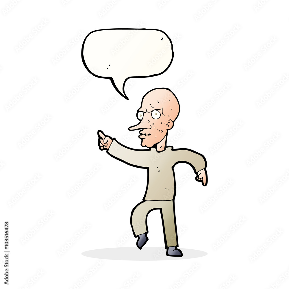 cartoon angry old man with speech bubble cartoon angry old man with speech bubble