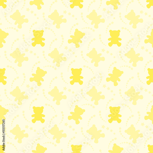 Yellow seamless pattern wallpaper for kids