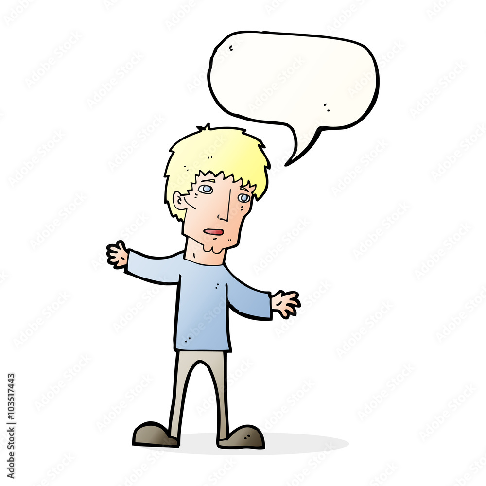 cartoon worried man with speech bubble cartoon worried man with speech bubble