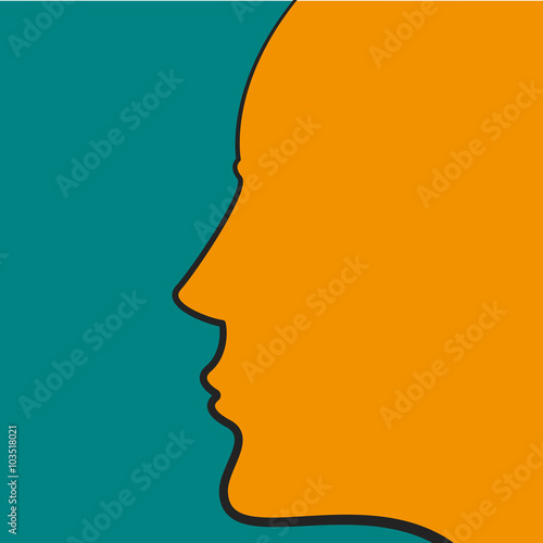 affiche,profil silhouette