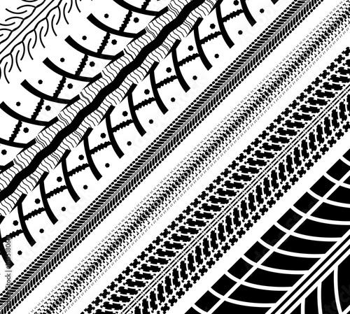 Tire tracks