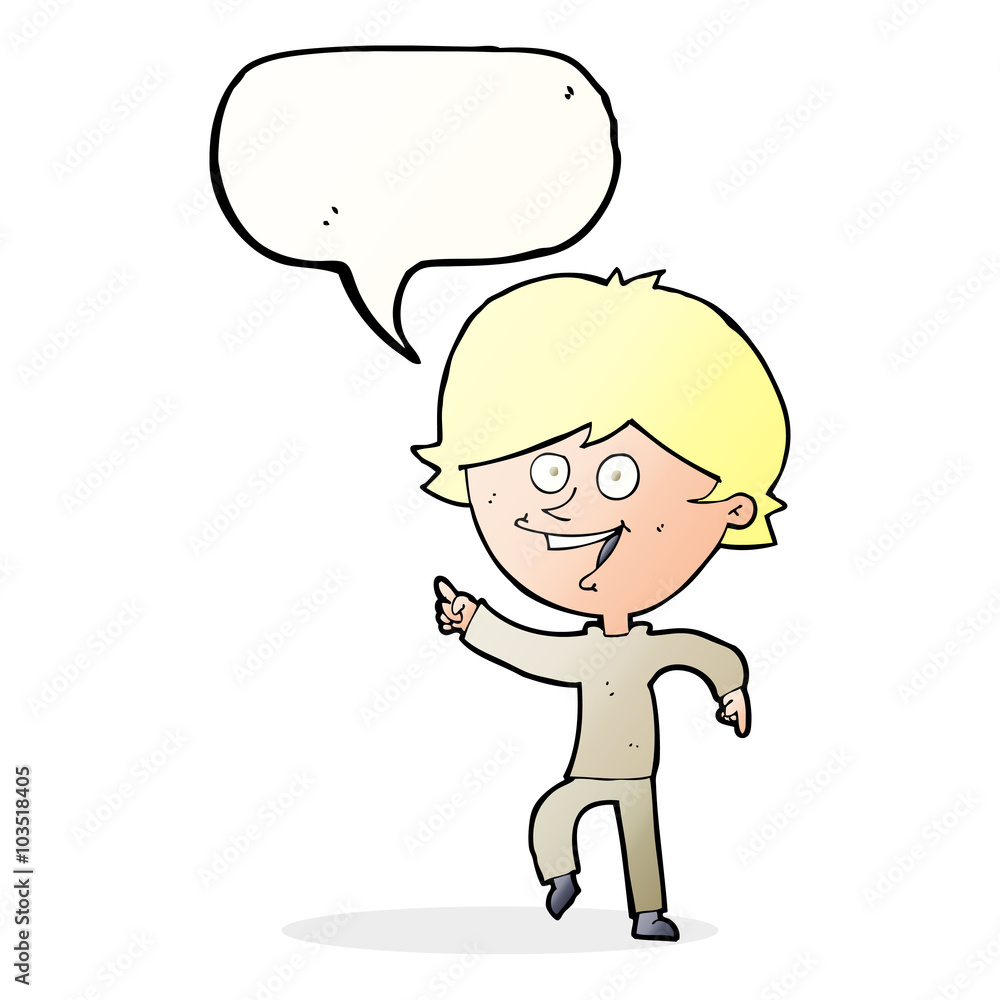 cartoon happy pointing man with speech bubble cartoon happy pointing man with speech bubble