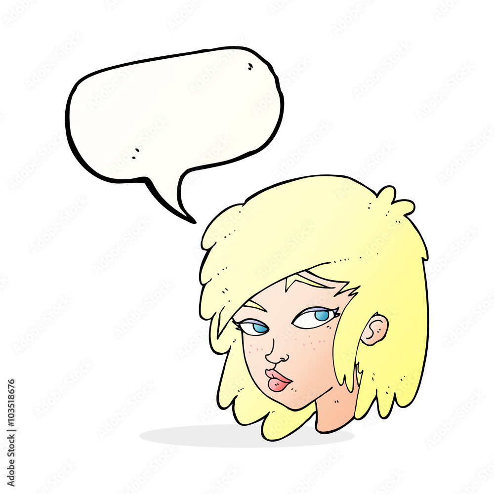 cartoon curious woman with speech bubble cartoon curious woman with speech bubble