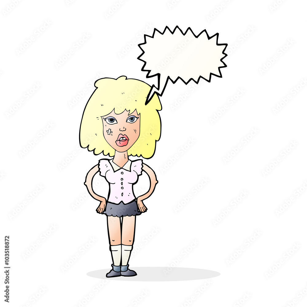 cartoon woman been in fight with speech bubble cartoon woman been in fight with speech bubble
