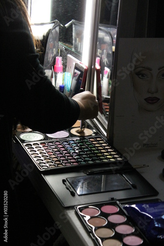 make up artist backstage stock, photo, photograph, image, picture,  photo