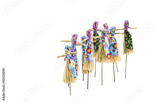 Canvas Print Doll for burning  holiday Maslenitsa on the white background