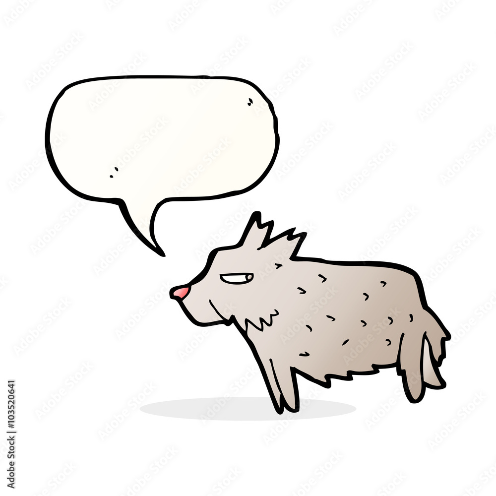 cartoon terrier with speech bubble cartoon terrier with speech bubble