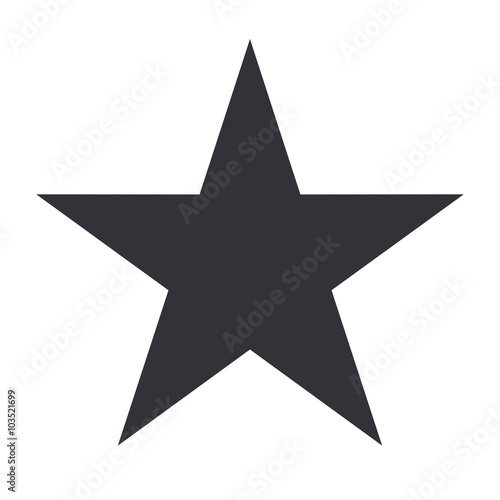 Vector star monochrome pictogram