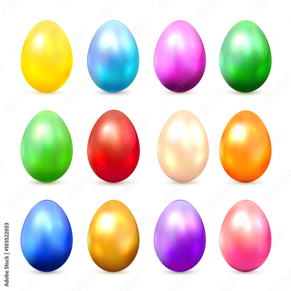 Multicolored Easter eggs Multicolored Easter eggs