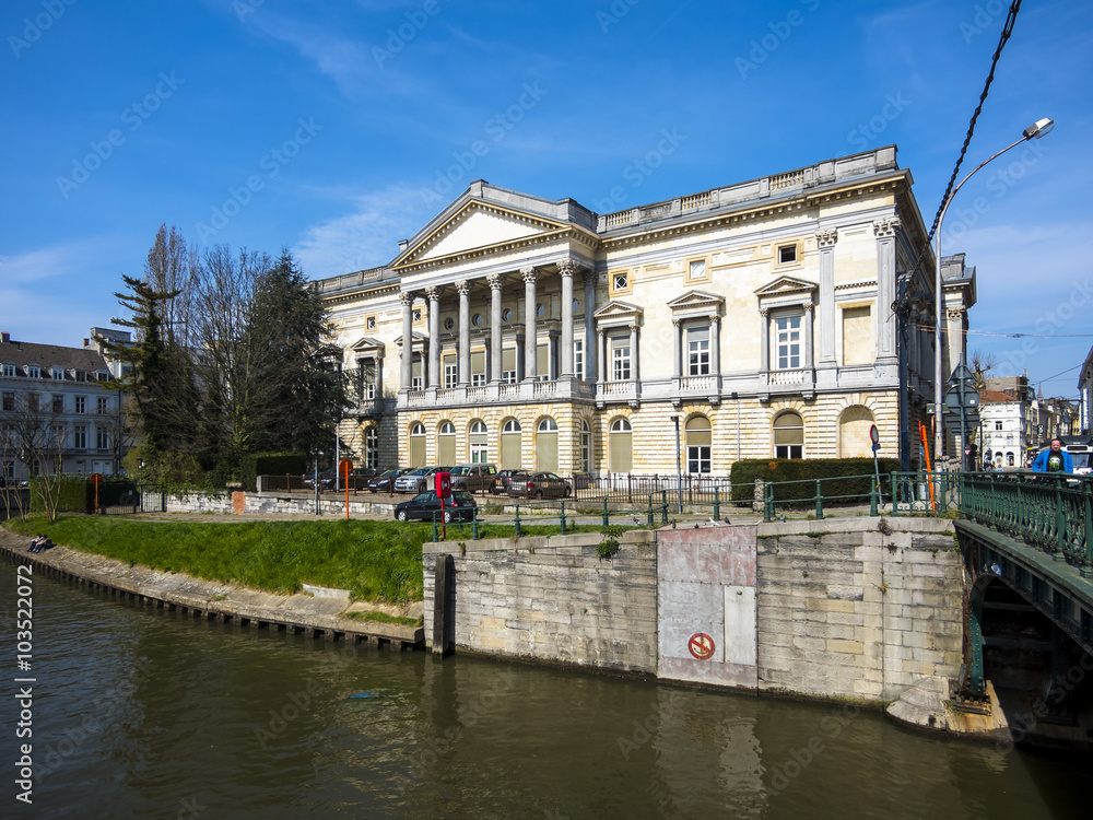 Naklejka premium Gerichtsgebäude, Gericht, Hof van Beroep, Gent, Flandern, Belgien, Europa