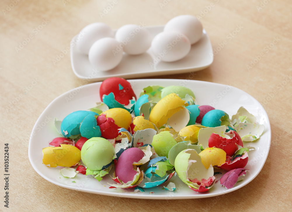 Painted Easter eggs shells Painted Easter eggs shells