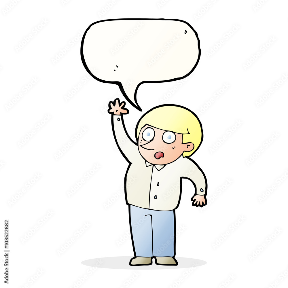 cartoon man asking question with speech bubble cartoon man asking question with speech bubble