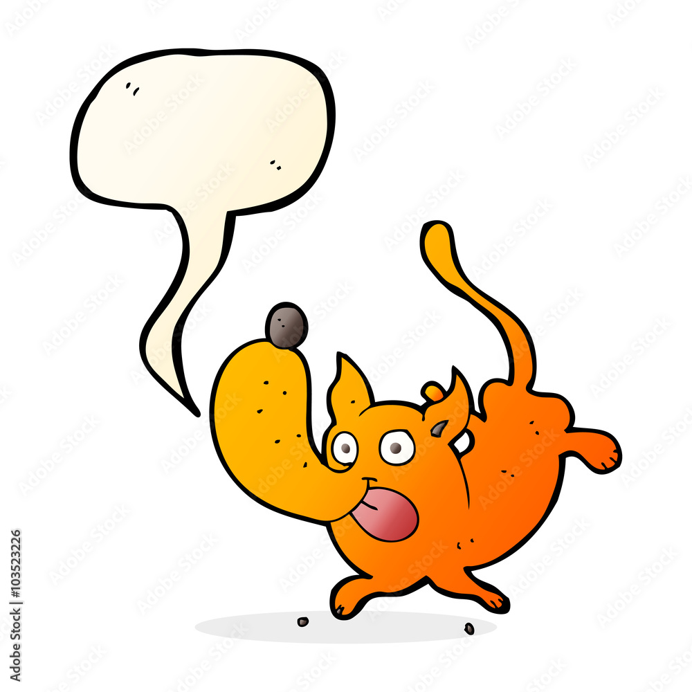 cartoon funny dog with speech bubble cartoon funny dog with speech bubble